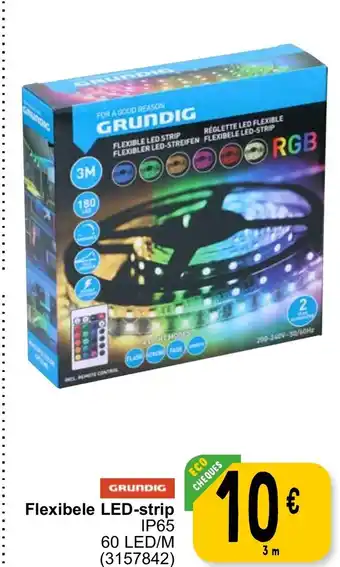 Cora Grundig Flexibele LED Strip IP65 60LED/M 3m aanbieding