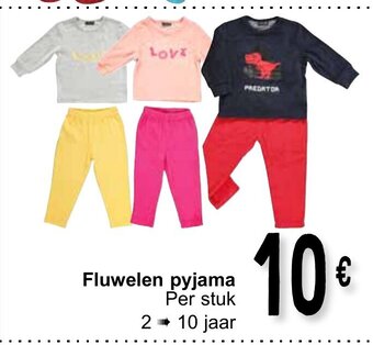 Cora Fluwelen pyjama per stuk aanbieding