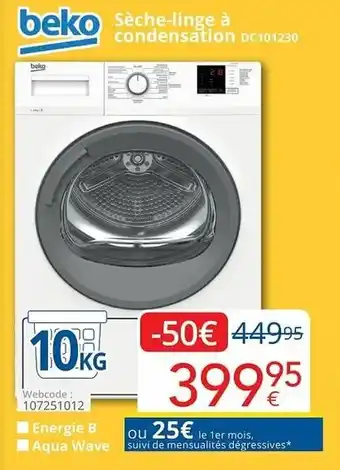 Eldi Beko Seche-linge a condensation DC101230 aanbieding