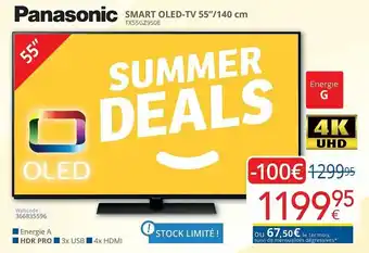 Eldi Panasonic Smart OLED-TV 55"/140cm TX55GZ950E aanbieding