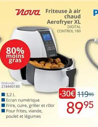 Nova Friteuse a air chaud Aerofryer XL
