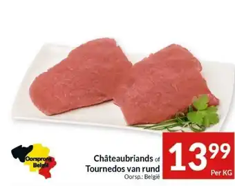 Intermarché Chateaubriands Tournedos van rund aanbieding