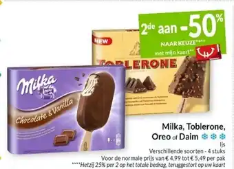 Intermarché Mika, Toblerone, Oreo Daime aanbieding