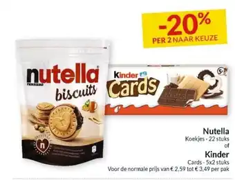 Intermarché Nutella of Kinder aanbieding