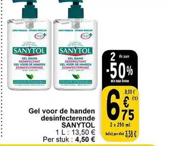 Cora Gel voor de handen desinfecterende sanytol aanbieding