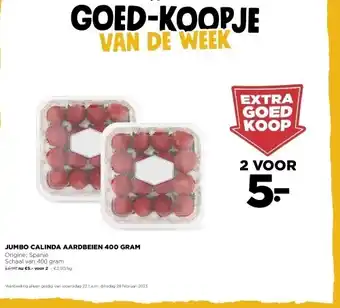 Jumbo calinda aardbeien 400 gram