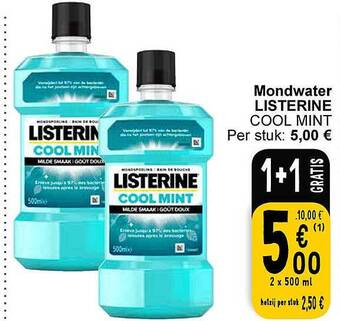 Cora Mondwater listerine aanbieding