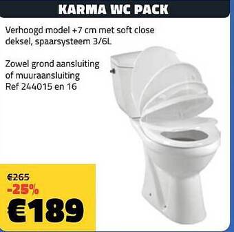 Bouwcenter Frans Vlaeminck Karma wc pack aanbieding