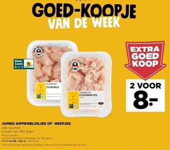 Jumbo kippenblokjes of -reepjes