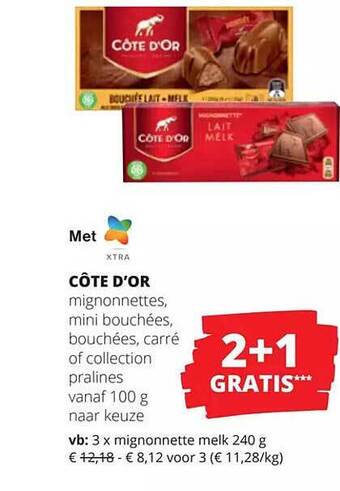 Spar Colruyt Côte d'or aanbieding
