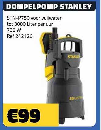 Bouwcenter Frans Vlaeminck Dompelpomp stanley aanbieding
