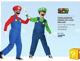Supra Bazar Verkleedpak mario of luigi deluxe aanbieding