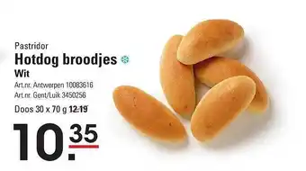 ISPC Pastridor hotdog broodjes aanbieding