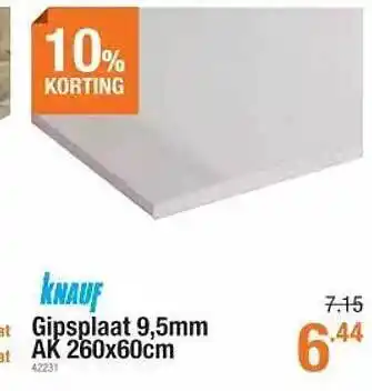 Cevo Knauf gipsplaat aanbieding