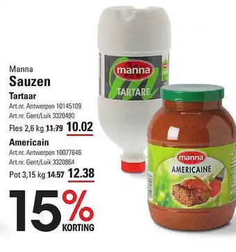 ISPC Manna sauzen aanbieding