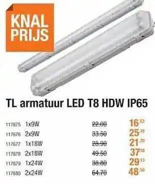 Cevo Tl armatuur led t8 hdw ip65 aanbieding