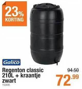 Cevo Regenton classic + kraantje zwart aanbieding