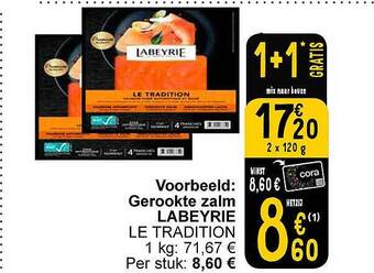 Cora Gerookte zalm labeyrie aanbieding
