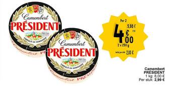 Cora Camembert président aanbieding