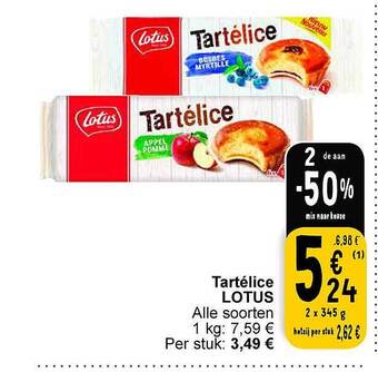 Cora Tartélice lotus aanbieding