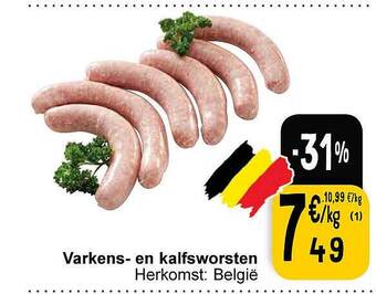 Cora Varkens en kalfsworsten aanbieding