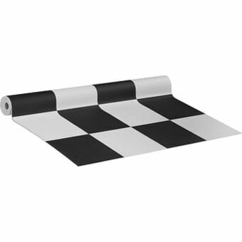 Kwantum Vinyl Benson Zwart Wit aanbieding