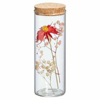Kwantum Bloemen In Glas Roze aanbieding