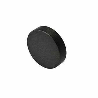 Gordijnroede knop Round Flat 20 mm - antraciet (2 stuks) - Leen Bakker