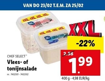Lidl Vlees- of tonijnsalade aanbieding