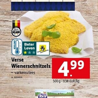 Lidl Verse wienerschnitzels aanbieding