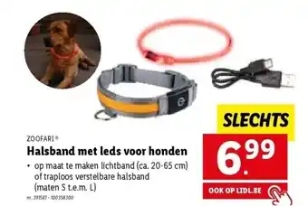 Lidl Halsband met leds voor honden aanbieding