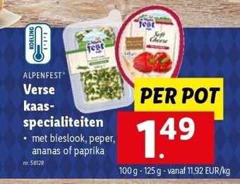 Lidl Verse kaas- specialiteiten aanbieding