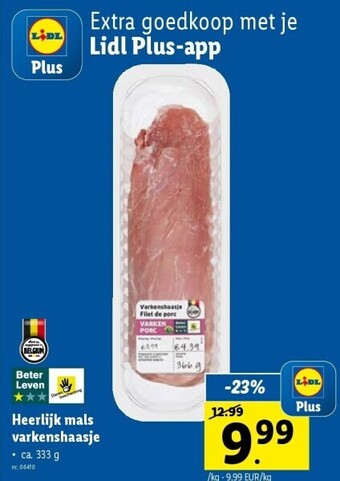 Lidl Heerlijk mals varkenshaasje aanbieding