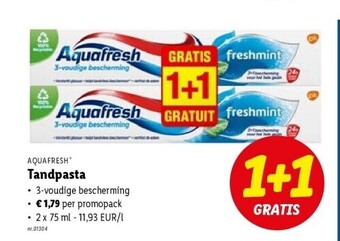 Lidl Tandpasta aanbieding