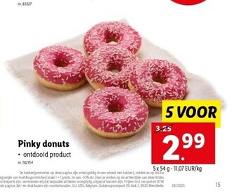 Lidl Pinky donuts aanbieding
