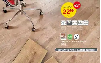 Brico Laminaatvloer X-Treme Beige aanbieding