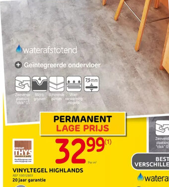 Brico Vinyltegel Highlands aanbieding