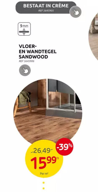 Brico Vloer en Wandtegel Sandwood aanbieding