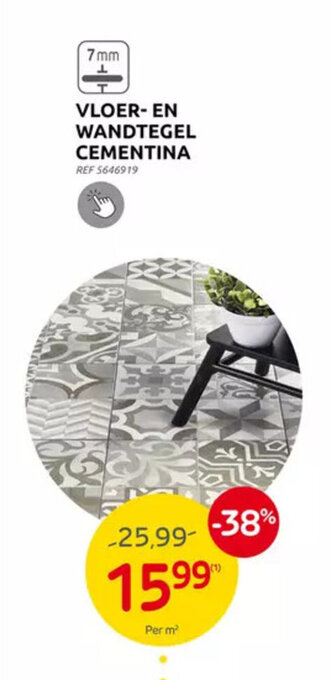 Brico Vloer en Wandtegel Cementina aanbieding