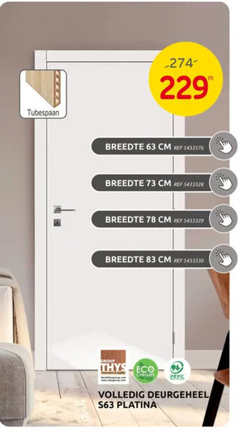 Volledig deurgeheel S63 platina