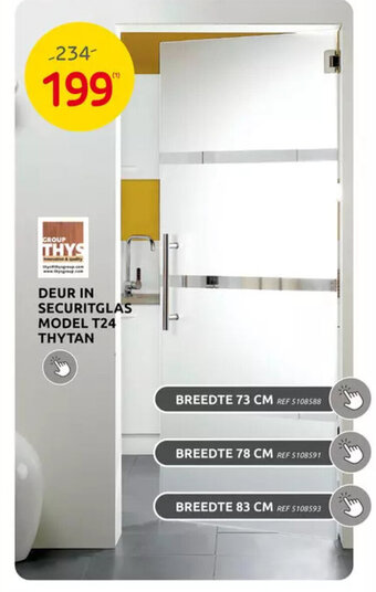 Brico Deur in securitglas model T24 thytan aanbieding