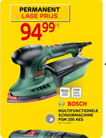 Brico Bosch Multifunctionele schuurmachine PSM 200 AES aanbieding