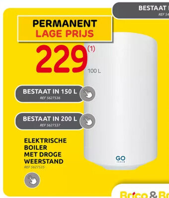Brico Elektrische boiler met droge weerstand aanbieding