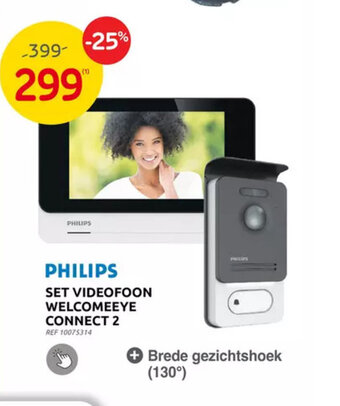 Brico Philips set videofoon welcomeeye connect 2 aanbieding
