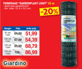 Hubo Tuindraad "gardenplast light" 25 m aanbieding