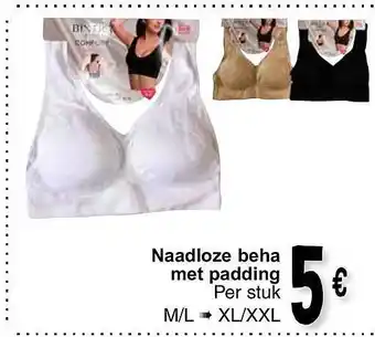 Cora Naadloze beha met padding aanbieding