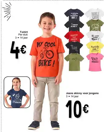 Cora Tshirt, jeans skinny voor jongens aanbieding