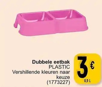 Cora Dubbele eetbak aanbieding