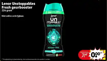 Kruidvat Lenor unstoppables fresh geurbooster 224g aanbieding