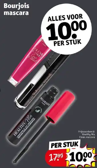 Kruidvat Bourjois mascara per stuk aanbieding